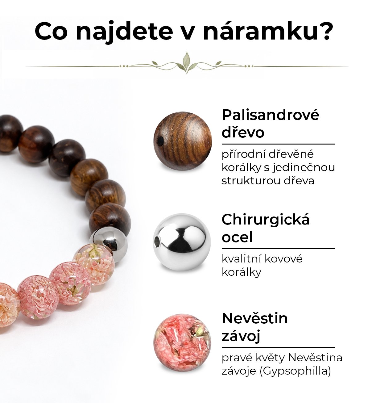 Náramek s Nevěstiným závojem - Obrázek 3